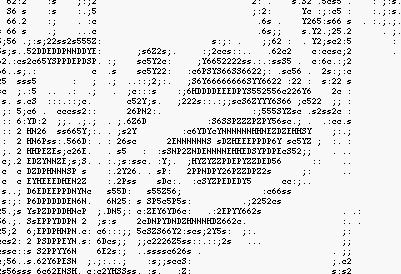 ascii closeup